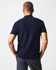 Men American Pique Sweater Polo Navy | Billy Reid Polos, Tees & Henleys