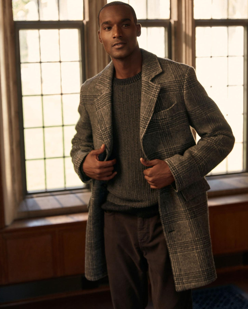 Men Astor Coat Charcoal | Billy Reid Jackets & Outerwear