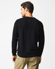 Men Baseball Sweater Crew Black | Billy Reid Sweaters & Sweatshirts