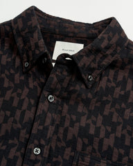 Men Baselines Jacquard Tuscumbia Shirt Black/brown | Billy Reid Shirting