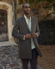 Men Boiled Wool Jordan Coat Olive | Billy Reid Jackets & Outerwear