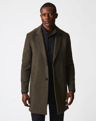 Men Boiled Wool Jordan Coat Olive | Billy Reid Jackets & Outerwear