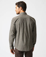 Men Boucle Check Tuscumbia Shirt Green/black | Billy Reid Shirting