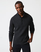 Men Cashmere Basketweave Pullover Charcoal | Billy Reid Sweaters & Sweatshirts