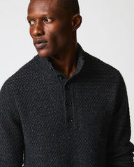 Men Cashmere Basketweave Pullover Charcoal | Billy Reid Sweaters & Sweatshirts