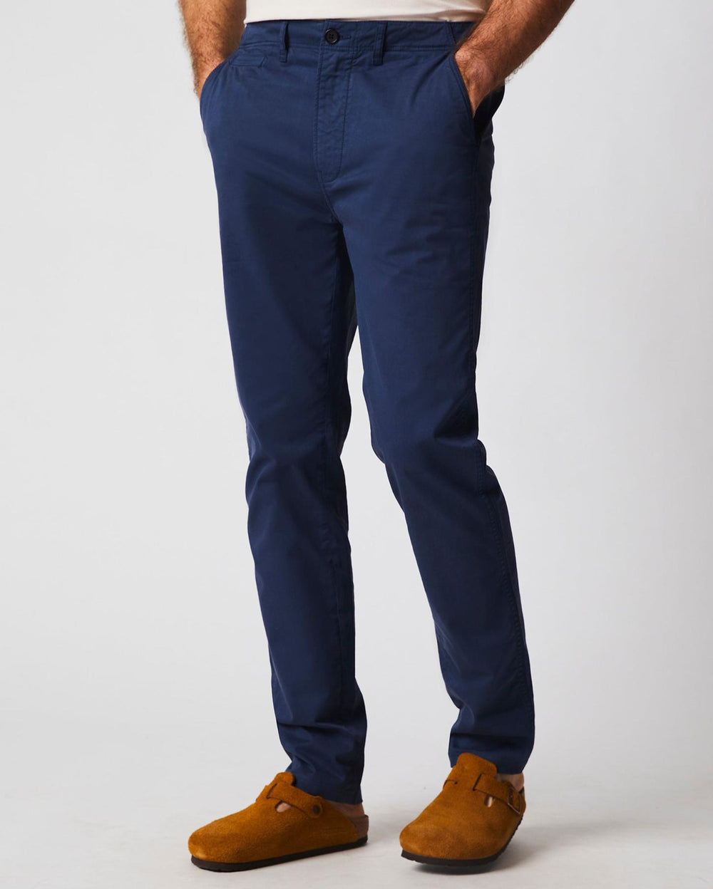 Men Chino Pant Carbon Blue | Billy Reid Bottoms