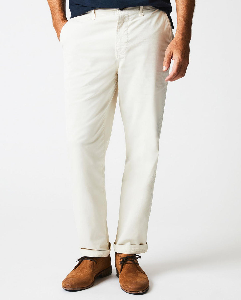 Men Chino Pant Eggshell | Billy Reid Bottoms