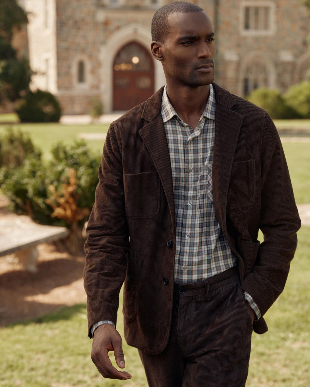 Men Corduroy Leo Jacket Chocolate | Billy Reid Suiting