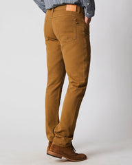 Men Cotton Linen 5 Pocket Pant Dark Tan | Billy Reid Bottoms