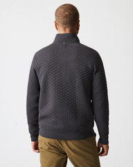 Men Diamond Quilt Half Zip Black | Billy Reid Sweaters & Sweatshirts