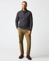 Men Diamond Quilt Half Zip Black | Billy Reid Sweaters & Sweatshirts