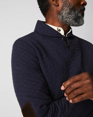 Men Diamond Quilt Shawl Dark Navy | Billy Reid Sweaters & Sweatshirts