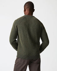 Men Fisherman Rib Crew Olive | Billy Reid Sweaters & Sweatshirts