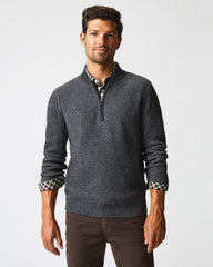 Men Fisherman Rib Half Zip Charcoal/grey | Billy Reid Sweaters & Sweatshirts