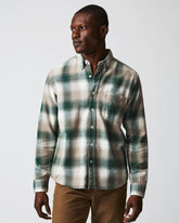 Men Flannel Bold Plaid Tuscumbia Shirt Bd Natural/green | Billy Reid Shirting