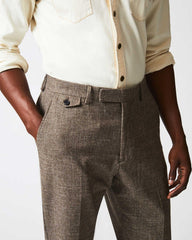 Men Flat Front Trouser Black/brown | Billy Reid Suiting