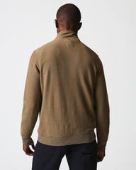 Men Herringbone Half Zip Moss Green | Billy Reid Sweaters & Sweatshirts