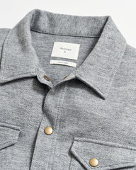 Men Herringbone Wool Shirt Jacket Medium Grey | Billy Reid Shirting