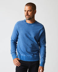 Men Indigo Terry Sweatshirt Denim | Billy Reid Sweaters & Sweatshirts