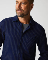 Men John T Shirt Indigo/white | Billy Reid Shirting