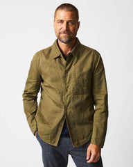 Men Leroy Shirt Jacket Moss Green | Billy Reid Jackets & Outerwear