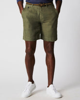 Men Linen Moore Short Olive | Billy Reid Bottoms
