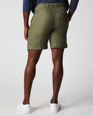 Men Linen Moore Short Olive | Billy Reid Bottoms