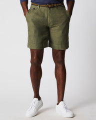 Men Linen Moore Short Olive | Billy Reid Bottoms