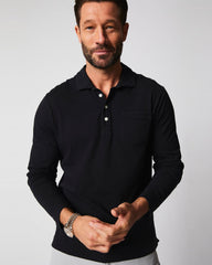 Men Long Sleeve Pensacola Polo Black | Billy Reid Polos, Tees & Henleys