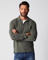 Men Long Sleeve Pensacola Polo Washed Grey | Billy Reid Polos, Tees & Henleys