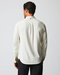 Men L/S Hemp Cotton Knit Shirt Tinted White | Billy Reid Shirting