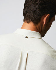 Men L/S Hemp Cotton Knit Shirt Tinted White | Billy Reid Shirting