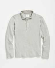 Men L/S Herringbone Polo Light Grey | Billy Reid Polos, Tees & Henleys