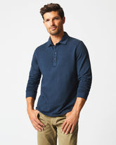 Men L/S Herringbone Polo Navy | Billy Reid Polos, Tees & Henleys