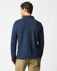 Men L/S Herringbone Polo Navy | Billy Reid Polos, Tees & Henleys