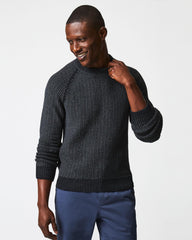 Men Marled Crewneck Sweater Black | Billy Reid Sweaters & Sweatshirts