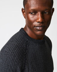 Men Marled Crewneck Sweater Black | Billy Reid Sweaters & Sweatshirts