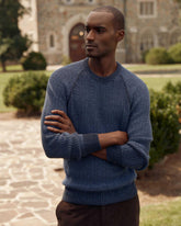 Men Marled Crewneck Sweater Carbon Blue | Billy Reid Sweaters & Sweatshirts