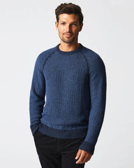 Men Marled Crewneck Sweater Carbon Blue | Billy Reid Sweaters & Sweatshirts