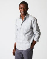 Men Melange Plaid John T Shirt Grey | Billy Reid Shirting