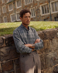 Men Melange Plaid Tuscumbia Shirt Bd Charcoal/green | Billy Reid Shirting