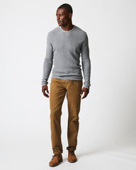 Men Mini Waffle Crew Grey | Billy Reid Sweaters & Sweatshirts