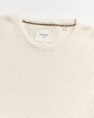 Men Mini Waffle Crew White | Billy Reid Sweaters & Sweatshirts