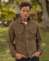 Men Moleskin Tupelo Trucker Jacket Olive | Billy Reid Jackets & Outerwear
