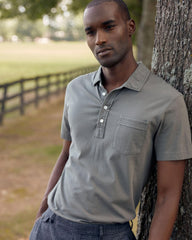 Men Pensacola Polo Washed Grey | Billy Reid Polos, Tees & Henleys