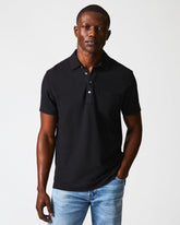 Men Pique Pensacola Polo Black | Billy Reid Polos, Tees & Henleys
