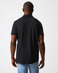 Men Pique Pensacola Polo Black | Billy Reid Polos, Tees & Henleys