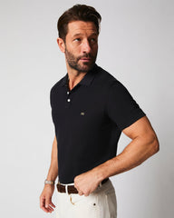 Men Pique Polo Black | Billy Reid Polos, Tees & Henleys