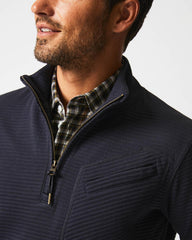 Men Quilted Half Zip Dark Navy | Billy Reid Sweaters & Sweatshirts