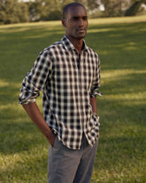 Men Shadow Plaid Tuscumbia Shirt Black/multi | Billy Reid Shirting